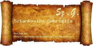 Sztankovics Gabriella névjegykártya